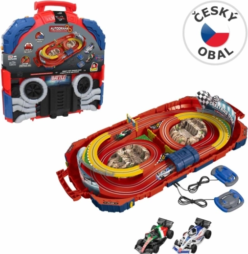 Závodní autodráha v kufříku s USB napájením