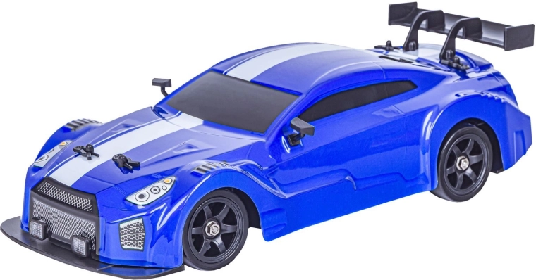 Karoserie pro drift auto 1:16 Nissan GTR modrá s LED - 1 kus