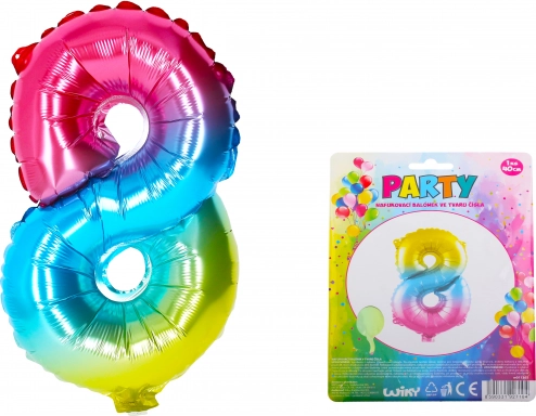 Duhový nafukovací balónek číslo 8