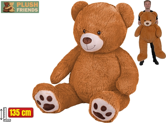 Plyšový medvěd 135 cm hnědý – Plush Friends