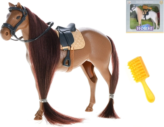 Figurka koně 15 cm s doplňky