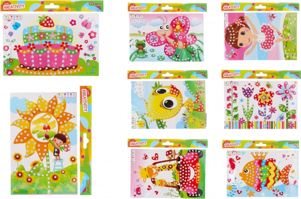 Kreativní sada s kamínky 15 × 22 cm – mix motivů