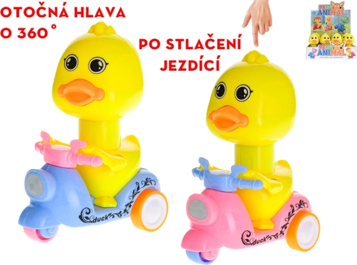 Kačenka pro děti 13 cm – pohyb na stlačení a otočná hlava 360°