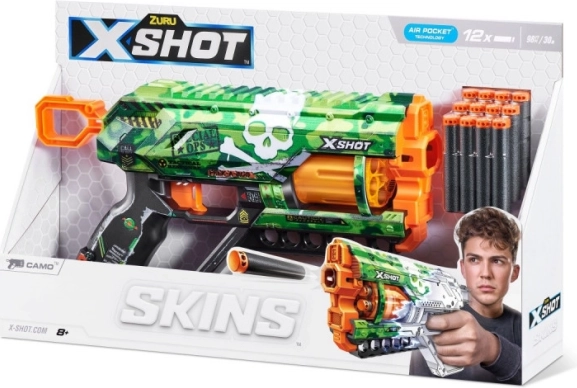 Pistole na pěnové šipky X-SHOT Skins Griefer camo – 12 šipek