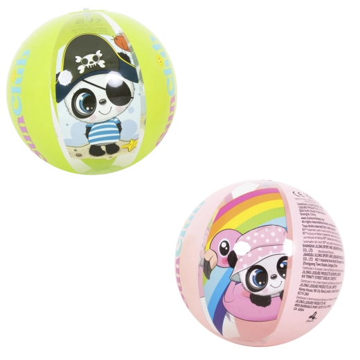 Nafukovací plážový míč Panda 40 cm, mix vzorů