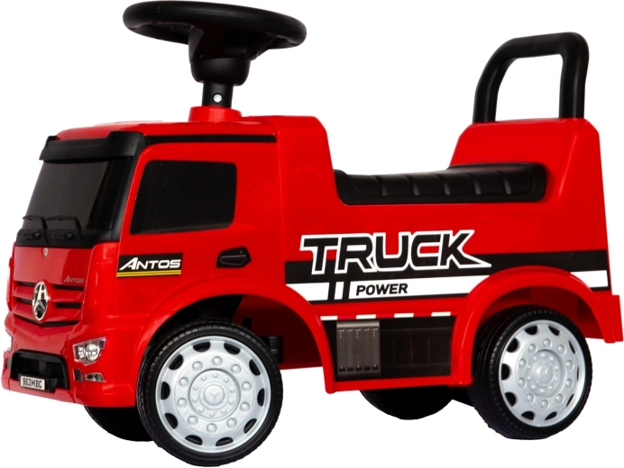Mercedes‑Benz Antos dětské odrážedlo truck se zvukem a světly, červené