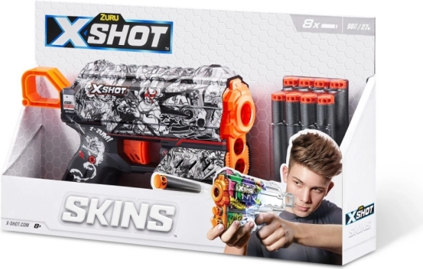 X-Shot Skins Flux – pěnový blaster se 8 šipkami