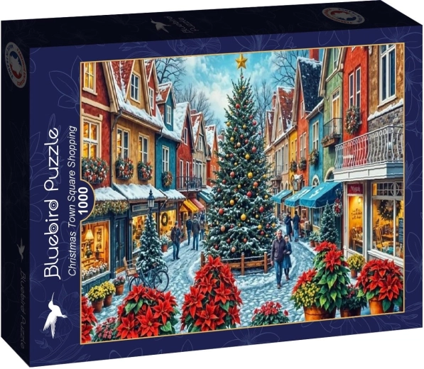 Bluebird puzzle Vánoční nákupy na náměstí 1000 dílků