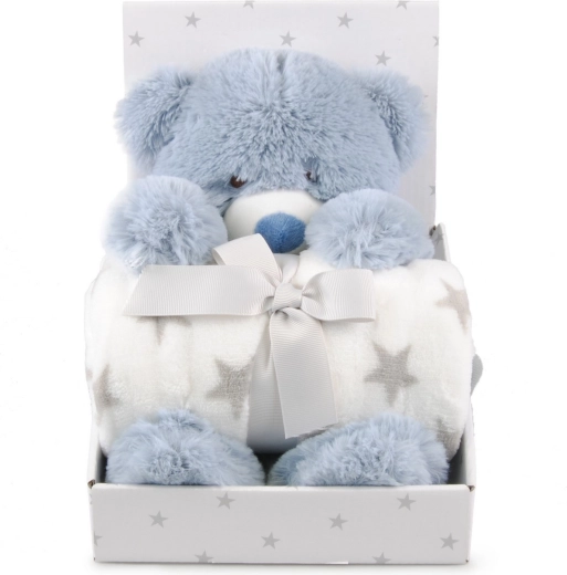 Carlo Baby fleecová deka s medvídkem Teddy blue - 1 kus