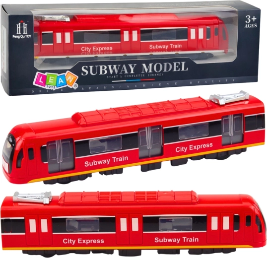 Metro vláček City Express se světly a zvuky, červený