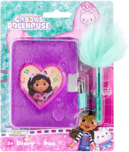Mini plyšový zápisník s propiskou Gábinin kouzelný domek