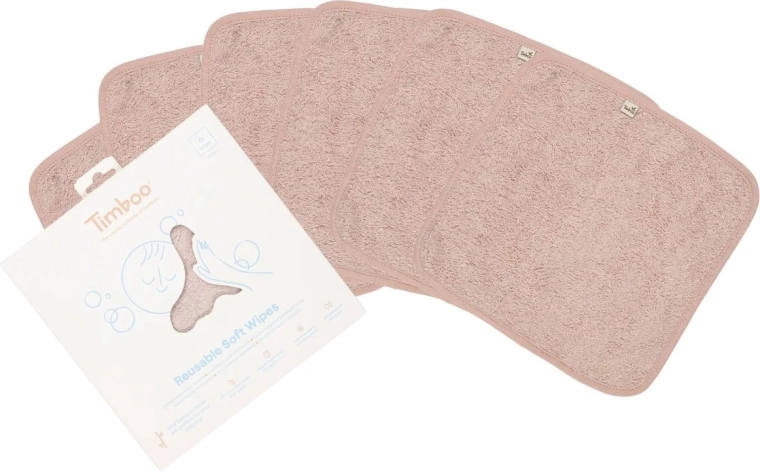 Timboo opakovaně použitelné měkké ubrousky misty rose (6 ks)
