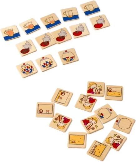 Toys for Life řazení obrázků – od plného k prázdnému (učení o objemu)
