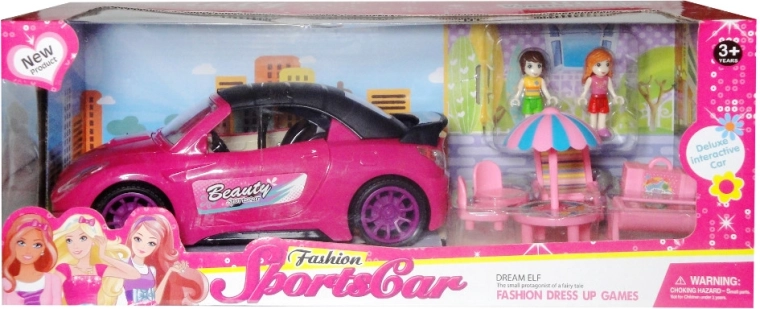 Auto pro panenku s doplňky a 2 panenkami