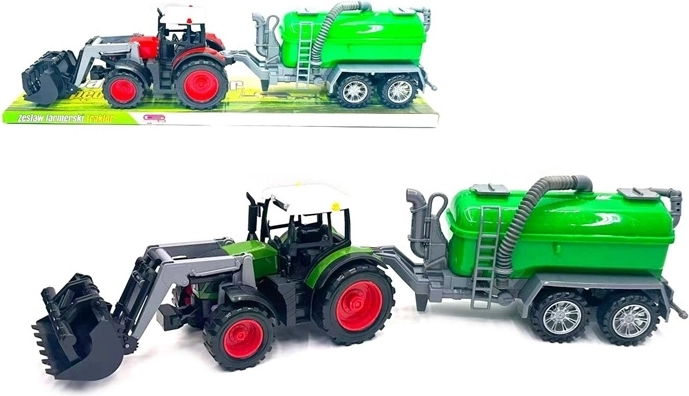 Traktor se zemědělským strojem