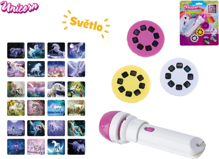 Unicorn projektorová svítilna s obrázky jednorožců