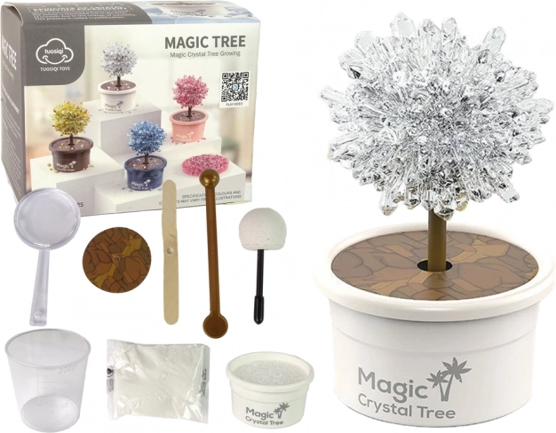 Magické křišťálové stromek – stříbrný experimentální set