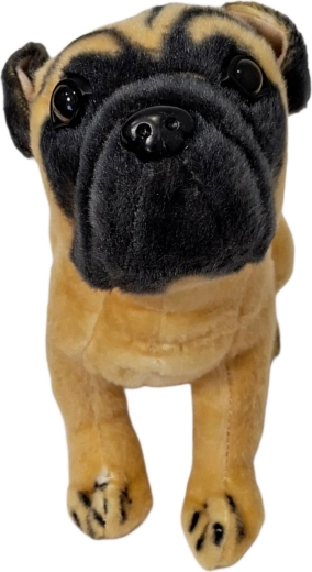 Plyšový pes mops - 1 kus
