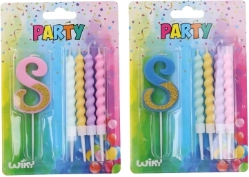 Párty svíčka číslo 8 s 4 svíčkami