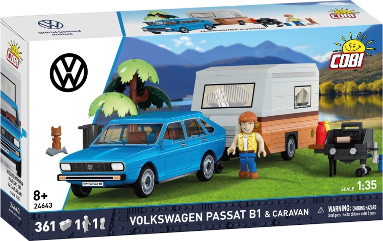 Cobi Volkswagen Passat b1 s karavanem 1:35 (361 dílků)