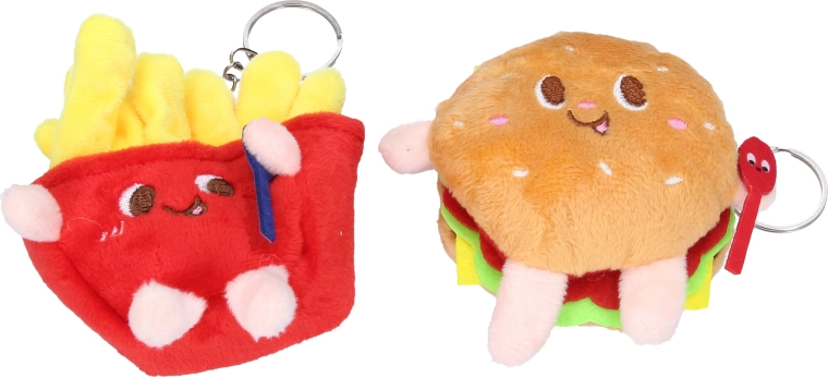 Klíčenka hamburger nebo hranolky - 1 kus