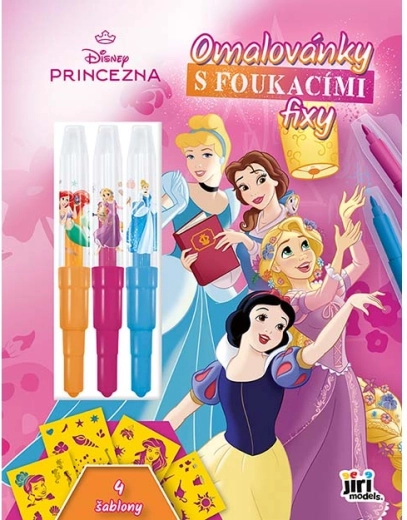 Disney princezny omalovánky s foukacími fixy