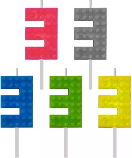 Narozeninová svíčka kostky číslo 3