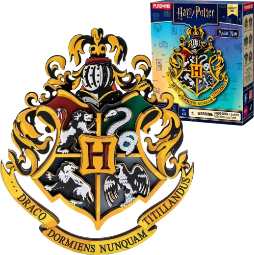 Puremind Harry Potter magic mag skládací dřevěné 3D puzzle překvapení – magnet