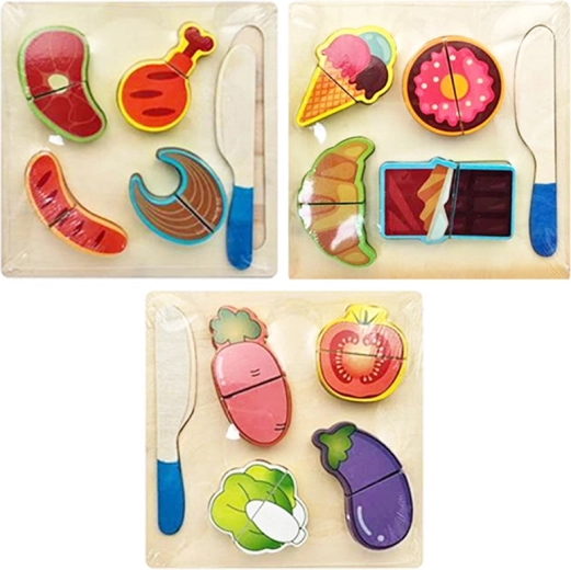 Dřevěné potraviny na suchý zip