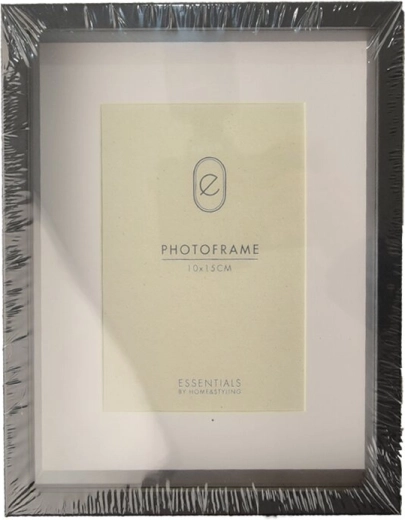 Dřevěný fotorámeček černý 17 × 22 cm s paspartou pro foto 10 × 15 cm