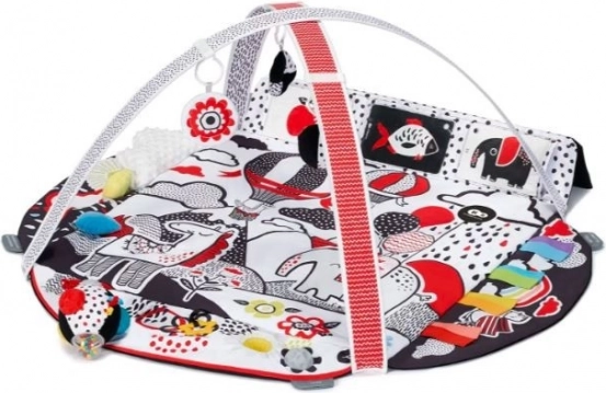 KINDERKRAFT hrací deka 4Smart Premium – kontrastní senzorické hřiště pro miminka