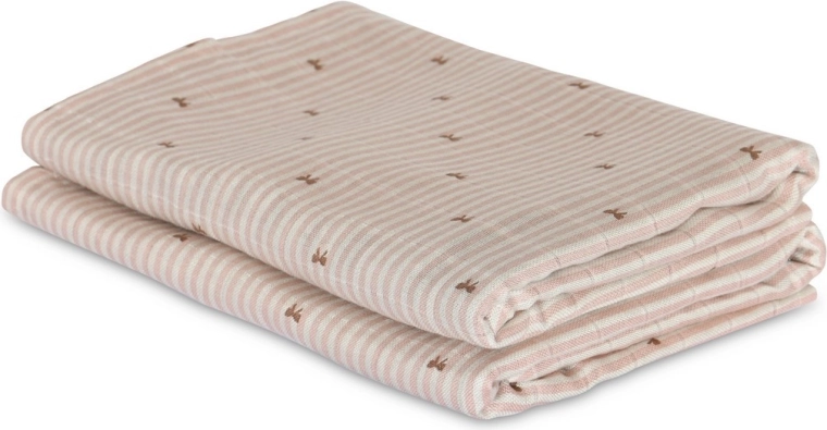 NUUROO Josefine mušelínové bambusové pleny stripe bow - 2 ks
