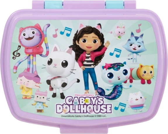 Dětský svačinový box Gabby's Dollhouse 750 ml růžovo‑modrý