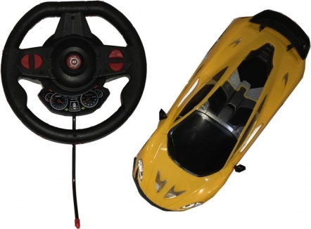 Rc auto 1:16 s volantovým ovládáním, světly a zvuky (27 MHz, 20 km/h)