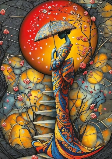 Puzzle Sakurový déšť 1000 dílků ART PUZZLE