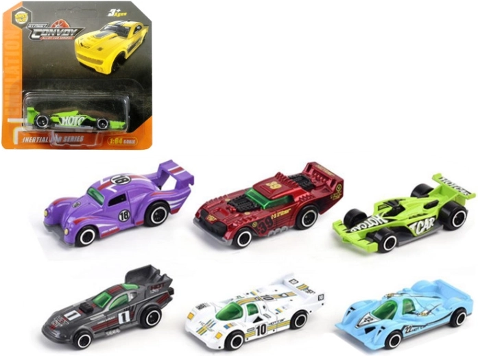 Kovové závodní autíčko na blistru