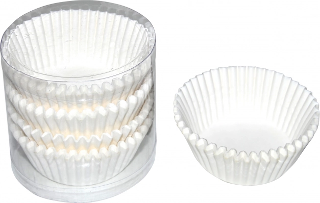 Bílé cukrářské košíčky, průměr 4,5 cm, výška 3 cm, 100 ks