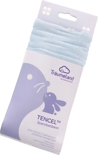 Träumeland napínací prostěradlo Tencel uni světle modré