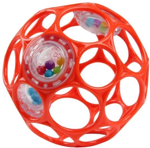 Oball chrastící míček Rattle 10 cm oranžový
