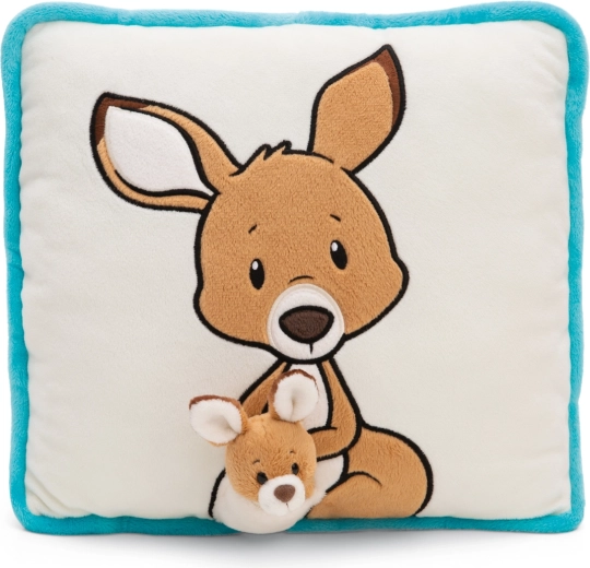 NICI plyšový polštář klokan Kelly s mládětem 30 × 30 cm GREEN
