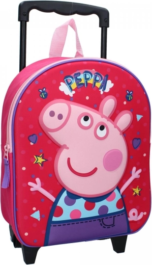 3D cestovní batoh na kolečkách Peppa Pig