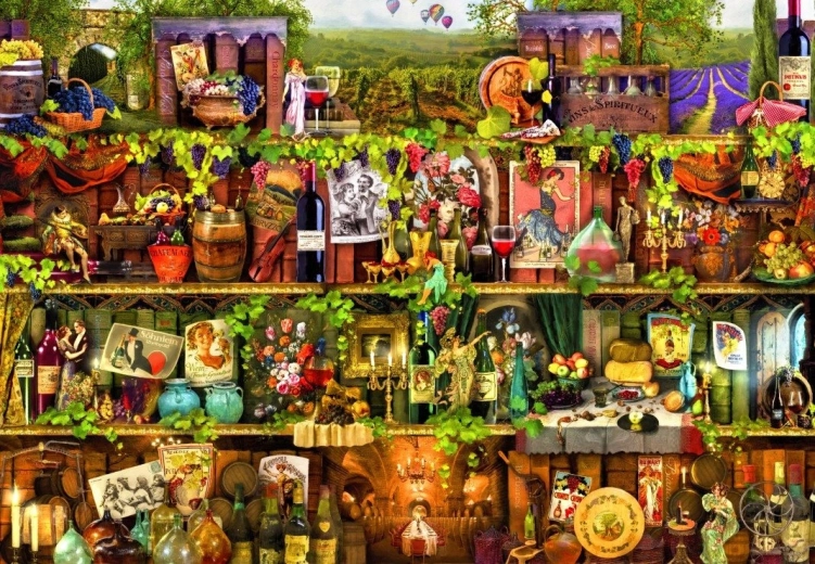 Puzzle Police s vínem 1000 dílků BLUEBIRD