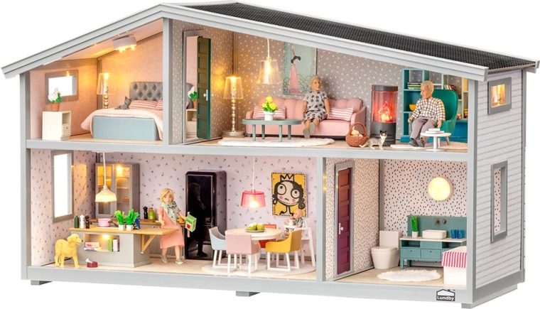 Domeček pro panenky Lundby se 4 pokoji