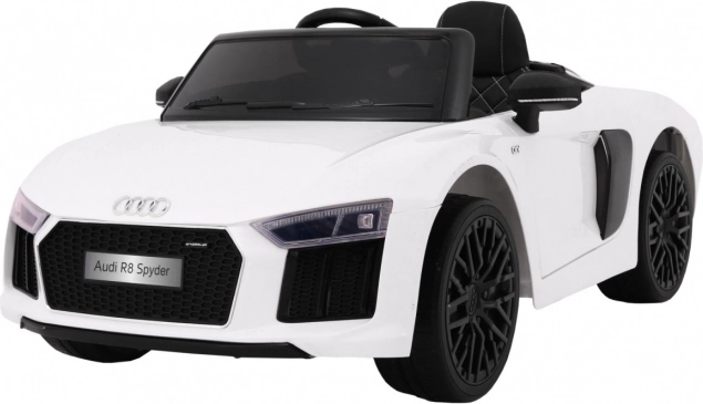Dětský elektrický vůz Audi R8 Spyder s dálkovým ovladačem - Bílý