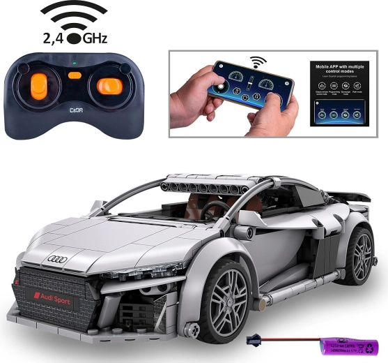 CaDA Audi R8 Coupé 1:14 na dálkové ovládání, šedé
