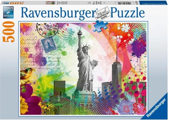 Pohlednice z New Yorku – puzzle 500 dílků Ravensburger