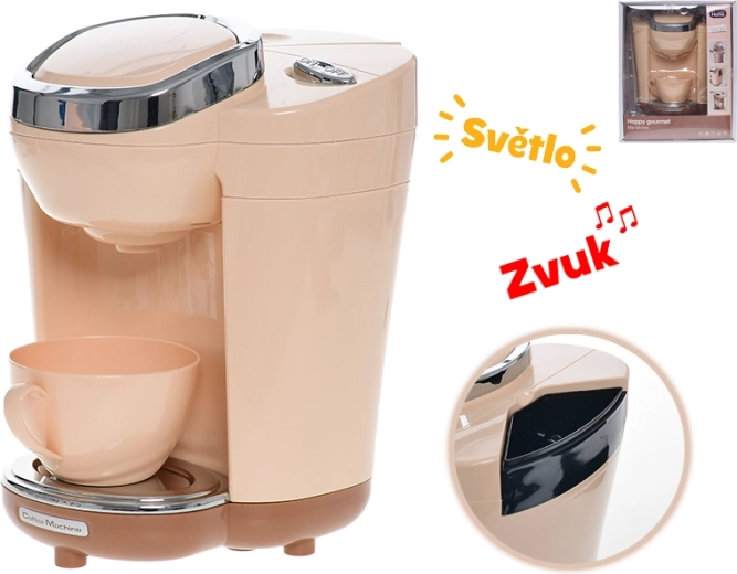 Dětský kávovar se světlem a zvukem na baterie 18,5 cm