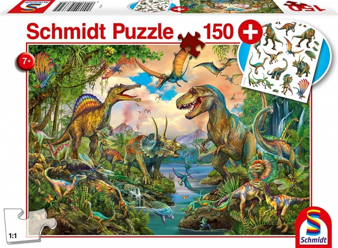 Puzzle dinosauři 150 dílků + tetovačky SCHMIDT