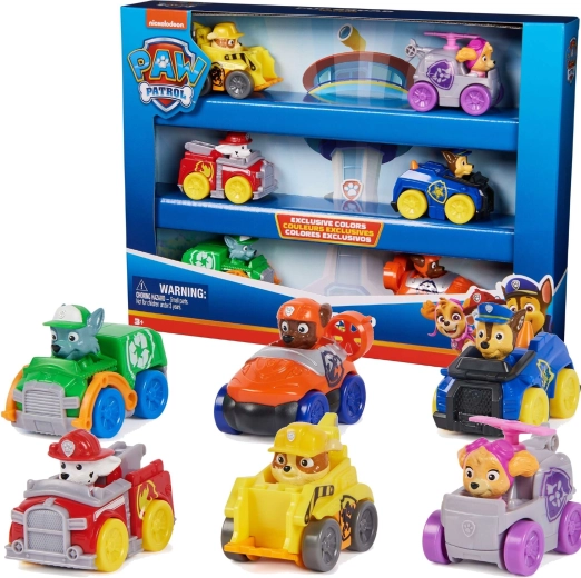 Paw Patrol Pup Squad Racers – sada 6 autíček s figurkami