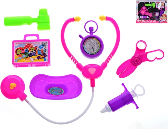 Doktorská sada pro děti 7 ks v modrém pouzdře